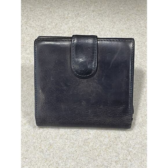 Vintage Stone Mountain Small Brown Leather Tri-fold Wallet Cardholder - Picture 2 of 10